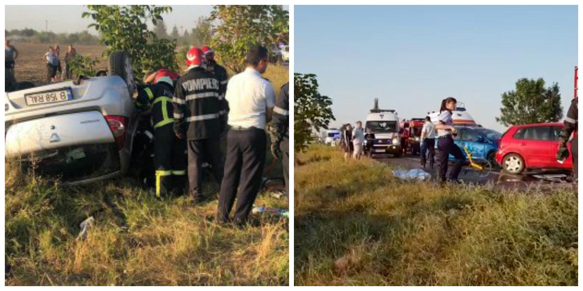 Trei morți și trei răniți grav, &icirc;n urma unui accident produs pe E85, la Mihăilești! O fetiță de trei ani, printre victimele decedate