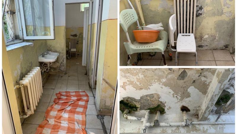 Toalete insalubre și tavane din care picură apă, la Spitalul Județean din Constanța! Imaginile sunt revoltătoare