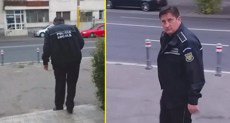 Agent din Constanța, surprins &icirc;ntr-o stare avansată de ebrietate! Bărbatul se clătina c&acirc;nd a fost filmat: &rdquo;Domnu' polițist, vă simțiți rău?&rdquo;