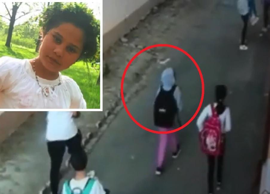 Ultimele imagini cu Mihaela Adriana Feraru, &icirc;nainte ca fetița de 11 ani să dispară! Cum a fost surprinsă de o cameră de supraveghere! Video