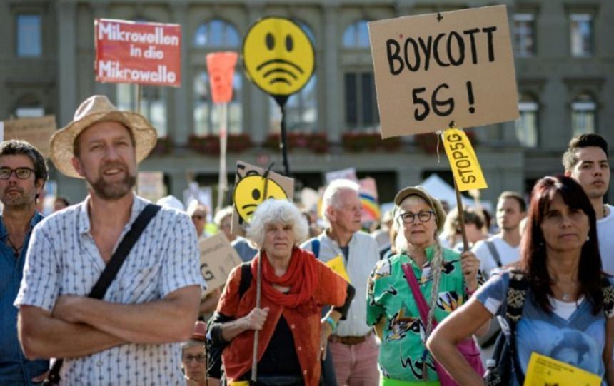 Manifestaţie &icirc;mpotriva 5G &icirc;n Elveţia