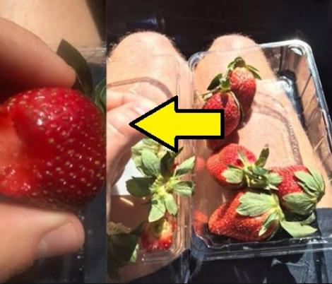 O femeie a mușcat dintr-o căpșună, dar a ajuns de urgență la spital! Ce a găsit înăuntru: „E terorism alimentar...”