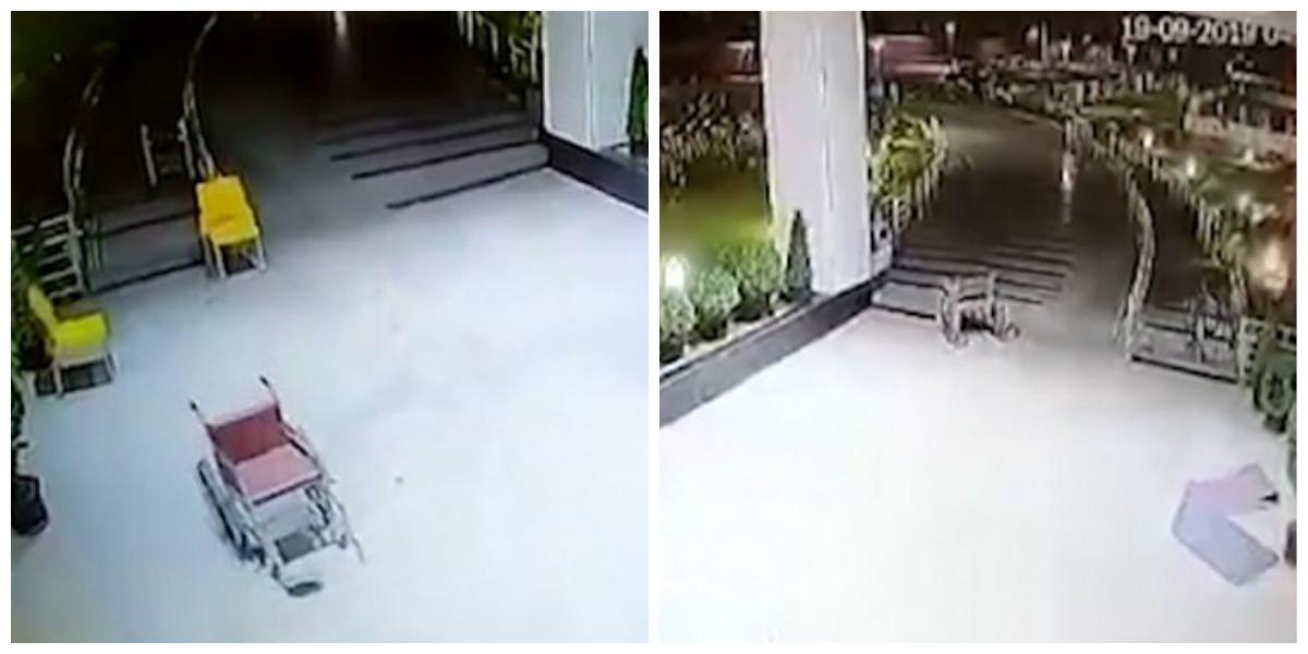 Momentul &icirc;n care un scaun cu rotile se plimbă singur, prin spital, &icirc;n toiul nopții! Angajații, &icirc;ngroziți: &rdquo;A fost o fantomă!&rdquo;