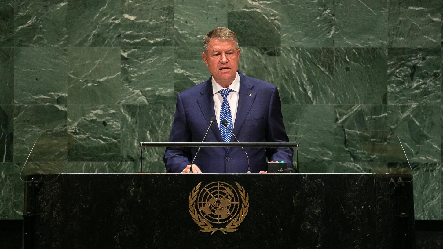 Iohannis, la Adunarea Generală a ONU: Din păcate, continuăm să asistăm, &icirc;n regiunea noastră, la acţiuni deliberate care vizează subminarea securităţii