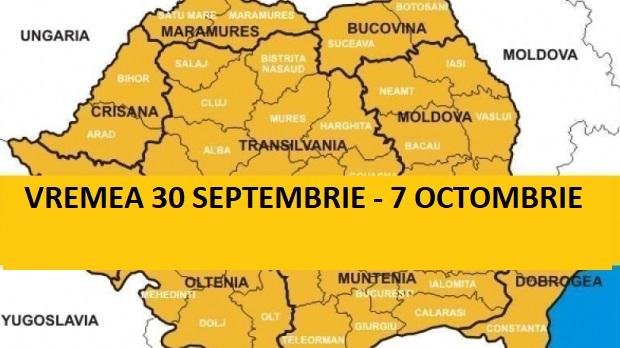 Vremea pe șapte zile. Vremea &icirc;n București și &icirc;n Rom&acirc;nia 30 septembrie-7 octombrie