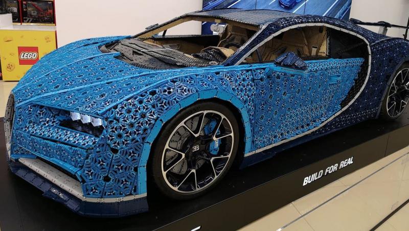 Un milion de piese Lego și 13.438 ore de muncă pentru un Bugatti Chiron în mărime naturală! Replica a ajuns și în România