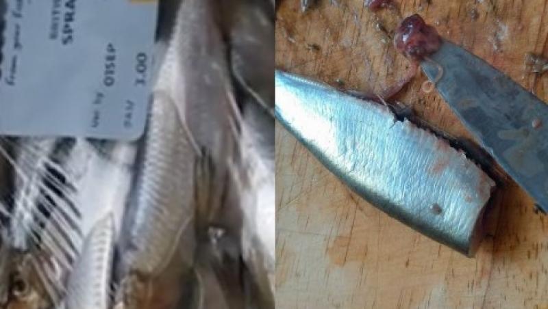 Un bărbat și soția lui au fost oripilați după ce au găsit viermi în peștele proaspăt cumpărat de la supermarket: 