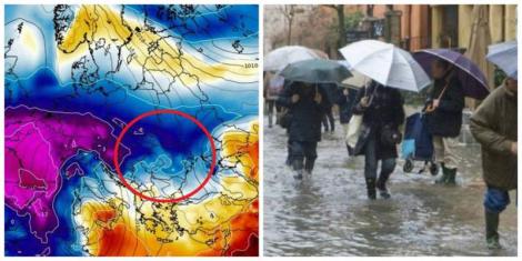 Un nou val de aer polar ajunge în România. Diferențe de 20 de grade, de la o zi la alta și ploi violente
