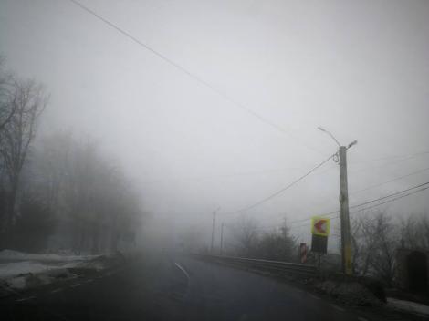 Cod galben de ceaţă în 25 de judeţe şi în Bucureşti