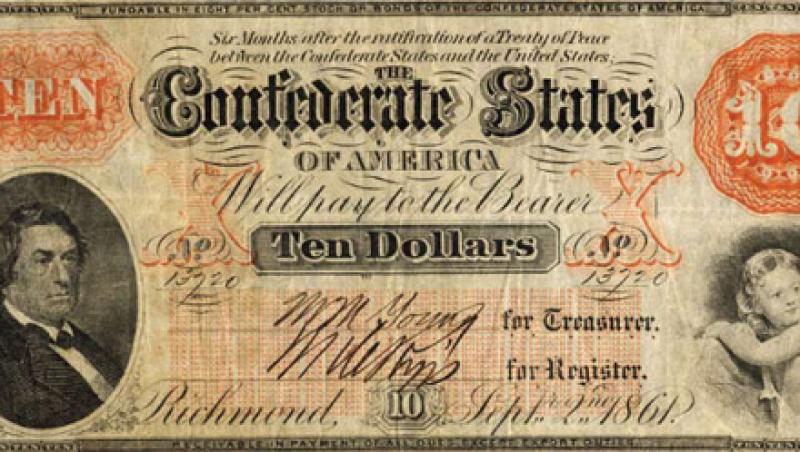 Bancnotă confederată de 10 dolari
