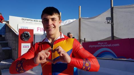 Andrei Nica (monobob), al doilea campion olimpic român de tineret la Lausanne
