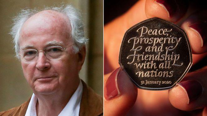 Scriitorul Philip Pullman cere boicotarea monedei de 50 de penny care marchează Brexitul, din cauza lipsei unei virgule