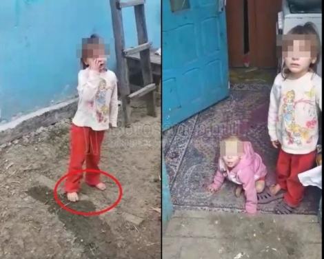 Video| Aruncați în frig, desculți și dezbrăcați, de propriii părinți! Viața de coșmar a patru copii din Botoșani: „Ai păpat ceva astăzi?”
