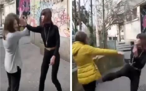 „În genunchi!”. O elevă, bătută de o colegă, la o școală din Craiova! Atenție, imagini greu de privit! – VIDEO
