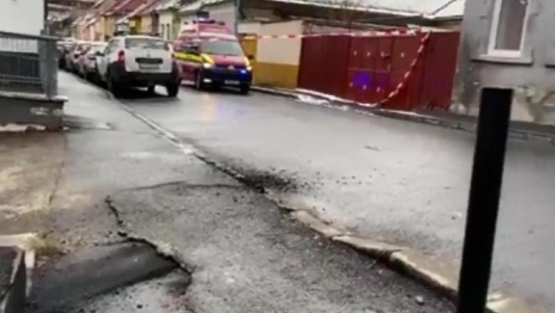 Explozie sub o șosea din Brașov