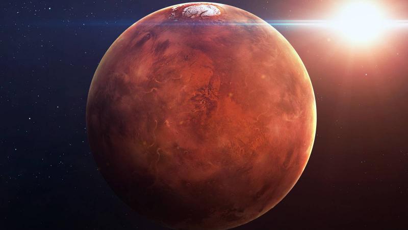 Apus de soare văzut de pe planeta Marte surprins de un satelit. "Nu s-a mai văzut așa niciodată"