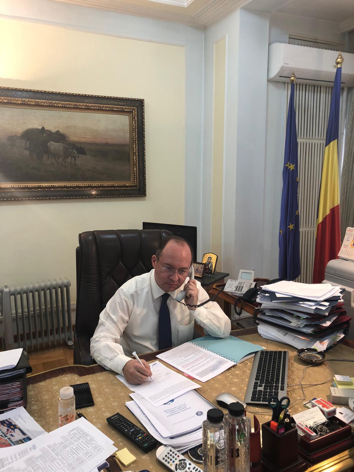 Convorbire &icirc;ntre Bogdan Aurescu şi ministrul de stat al Regatului Unit pentru Europa şi Americi, la solicitarea părţii britanice