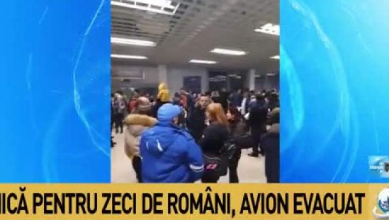 Panică pentru zeci de români. Avion evacut de urgență