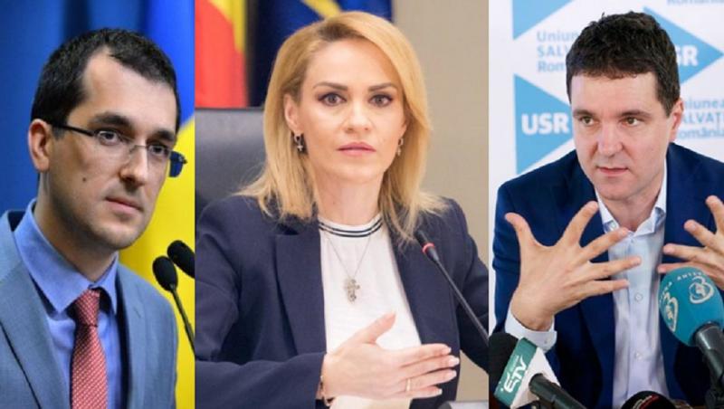 Vlad Voiculescu, Gabriela Firea și Nicușor Dan, candidați la alegerile pentru Primăria Capitalei în 2020