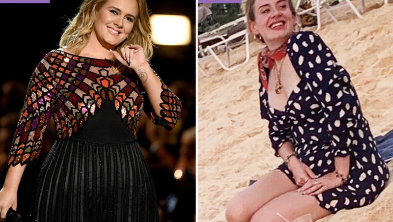 Adele, înainte și după ce a slăbit.