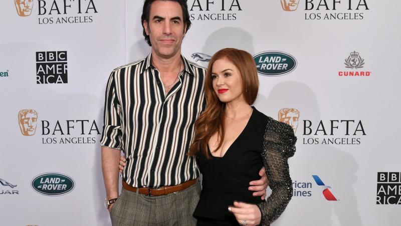 Sacha Baron Cohen și Isla Fisher pe covorul roșu