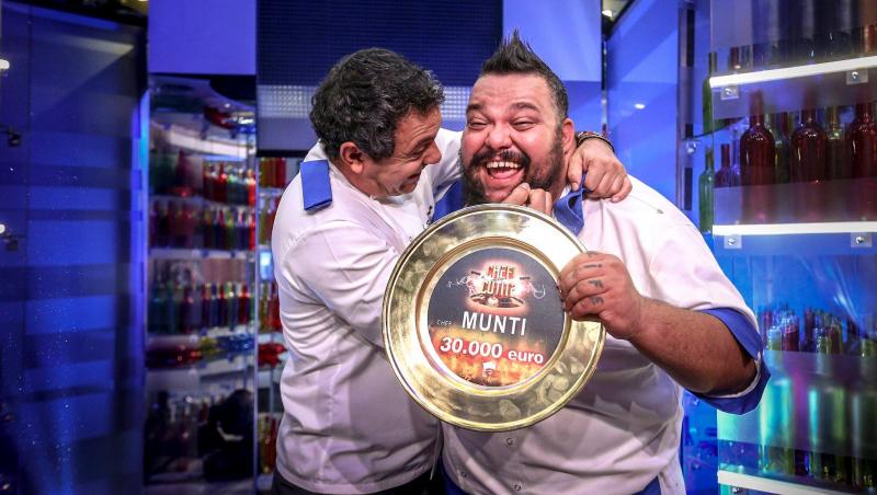 Mihai Munteanu, câștigătorul show-ului „Chefi la cuțite”, sezon 6! „Munti?!” (sursa foto: facebook)