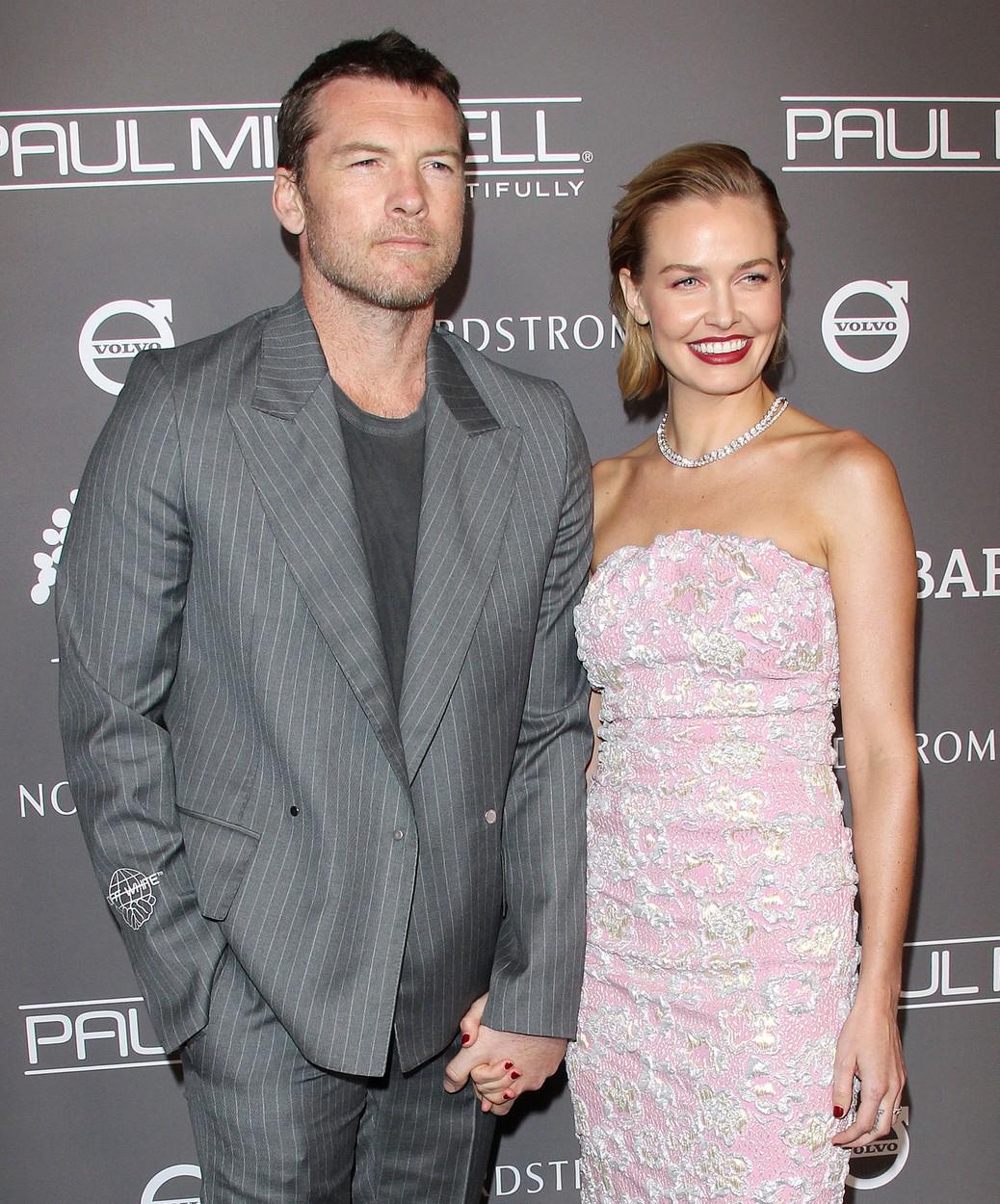 sam worthington and wife lara