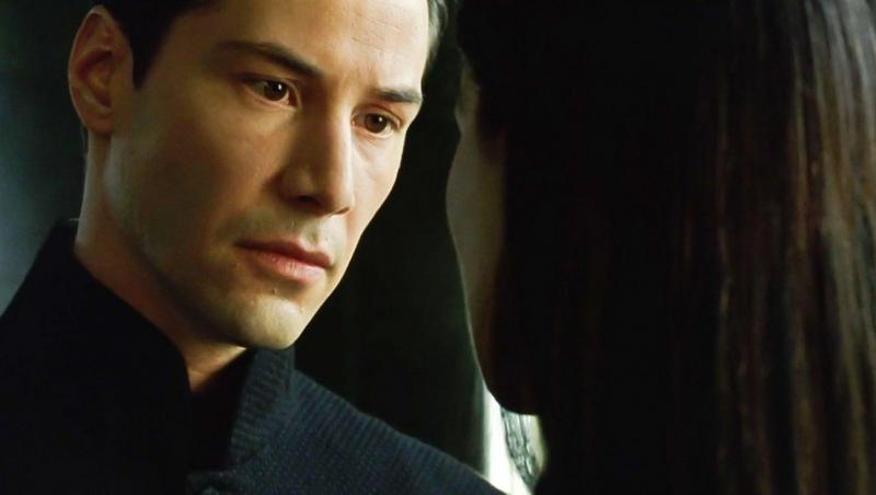Keanu Reeves, captura din filmul Matrix, inainte sa-si cunoasca iubita, pe Alexandra Grant