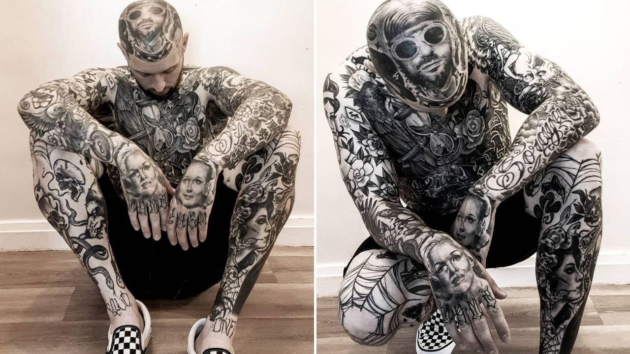 Karac Wilson are 39 de ani, este tatăl a patru copii, si are corpul plin de tatuaje