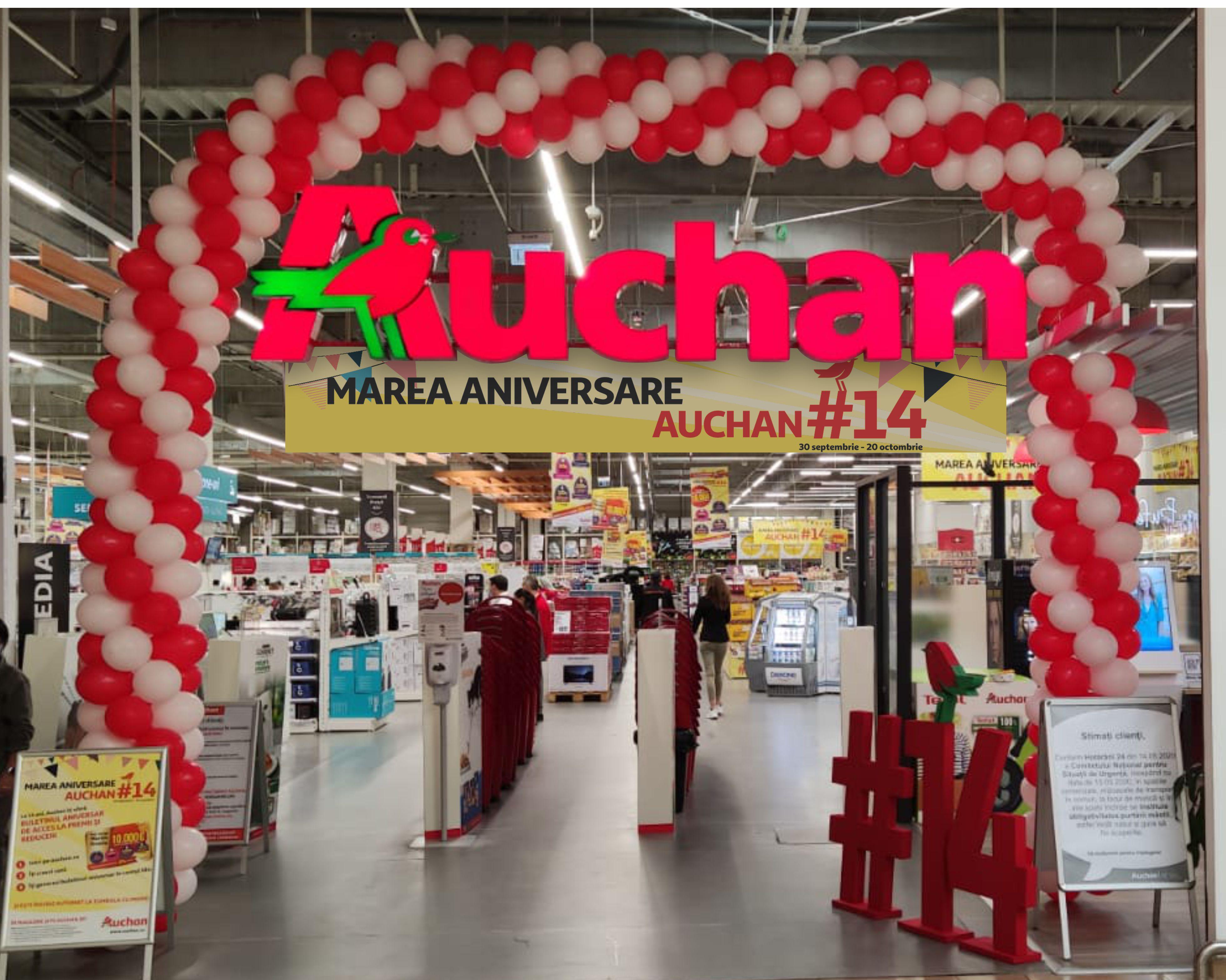 (P) Sărbătorim împreună Marea Aniversare Auchan #14! Până pe 20 octombrie ai acces la mii de premii și surprize
