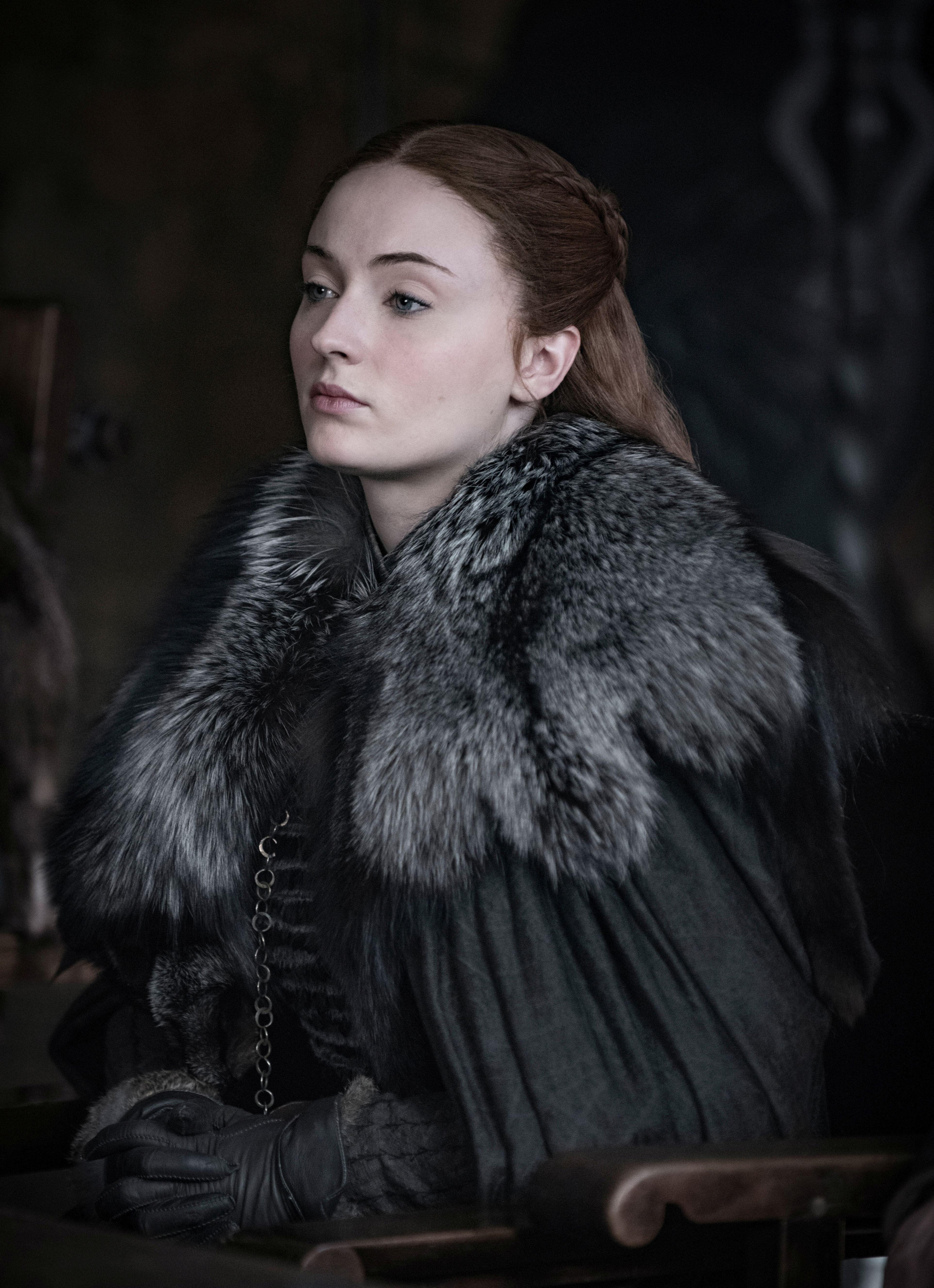 Sophie Turner, în rolul personajului Sansa Stark, din serialul "Game of Thrones"