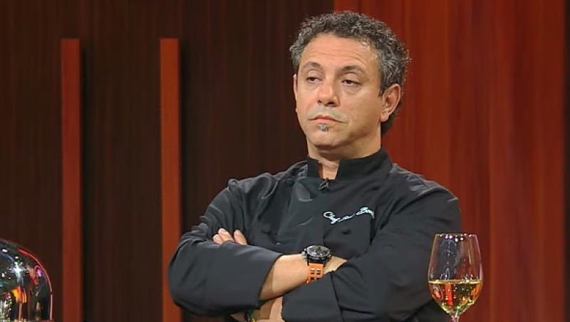 Chef Sorin Bontea, in timpul emisiunii chefi la cutite, cand nu era cu miruna