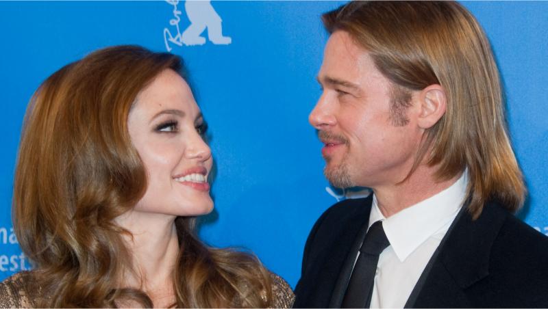 Brad Pitt, alături de Angelina Jolie, în anul 2012, amândoi fiind îmbrăcați la 4 ace