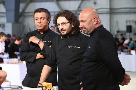Florin Dumitrescu, speriat de una dintre salatele pregătite de concurenți în bootcampul „Chefi la cuțite”