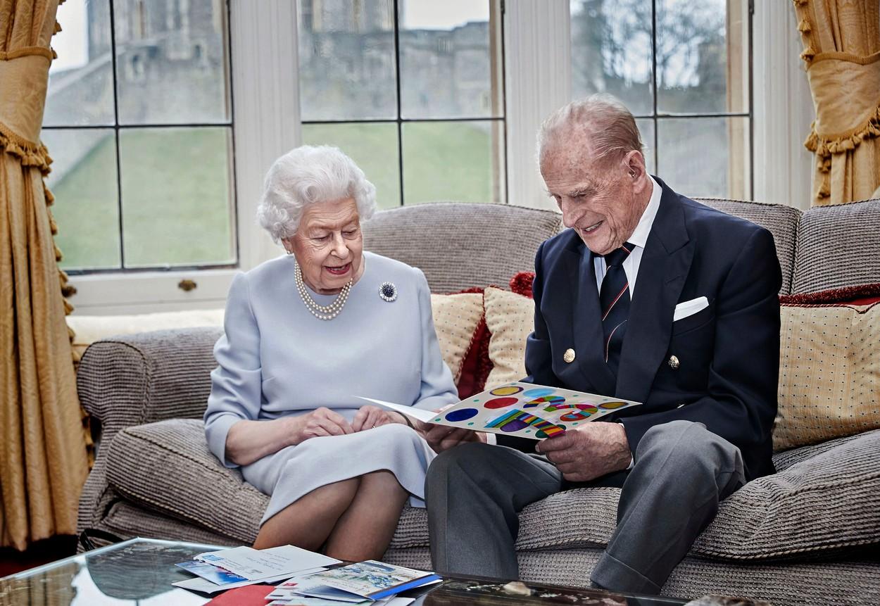 Regina Elisabeta și Printul Philip, la aniversarea relatiei lor