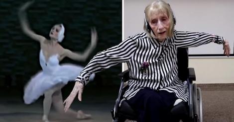 Momentul în care o fostă balerina ce suferă de Alzheimer aude muzica din Lacul Lebedelor