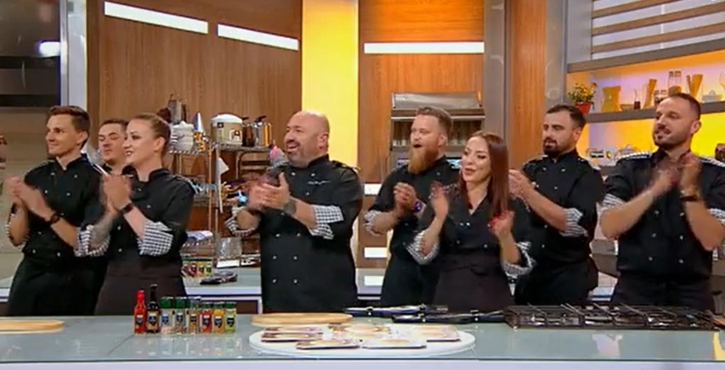 Gina Pistol a apărut la „Chefi la cuțite” într-o rochie provocatoare, cu decolteu până la buric! Reacția lui Cătălin Scărlătescu