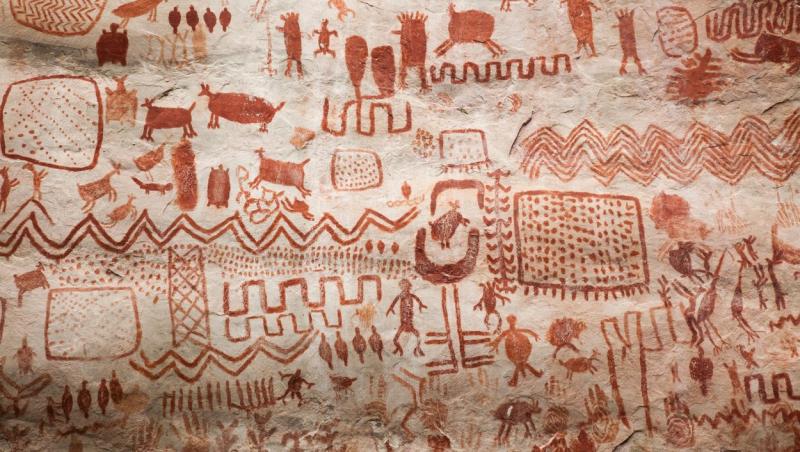 Picturi rupestre vechi de 12.500 de ani, descoperite în pădurea amazoniană din Columbia