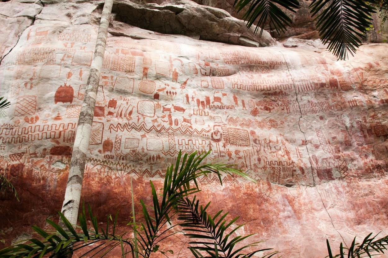 Picturi rupestre vechi de 12.500 de ani, descoperite în pădurea amazoniană din Columbia