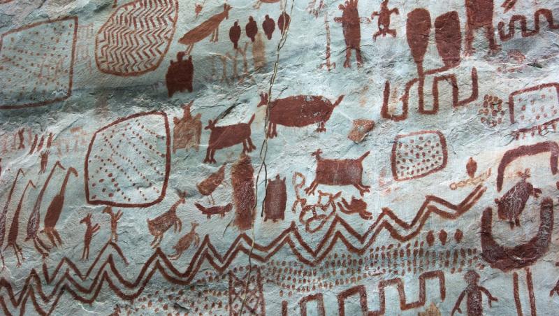 Picturi rupestre vechi de 12.500 de ani, descoperite în pădurea amazoniană din Columbia