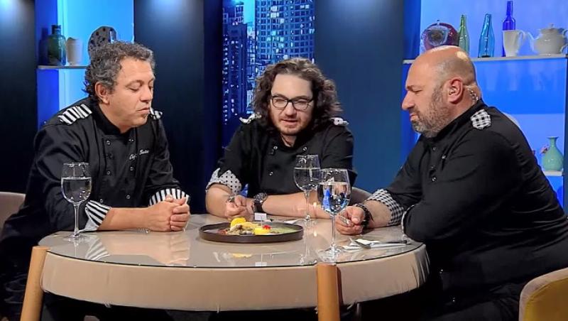 Sorin Bontea, Florin Dumitrescu și Cătălin Scărlătescu, în semifinala „Chefi la cuțite”, sezonul 8