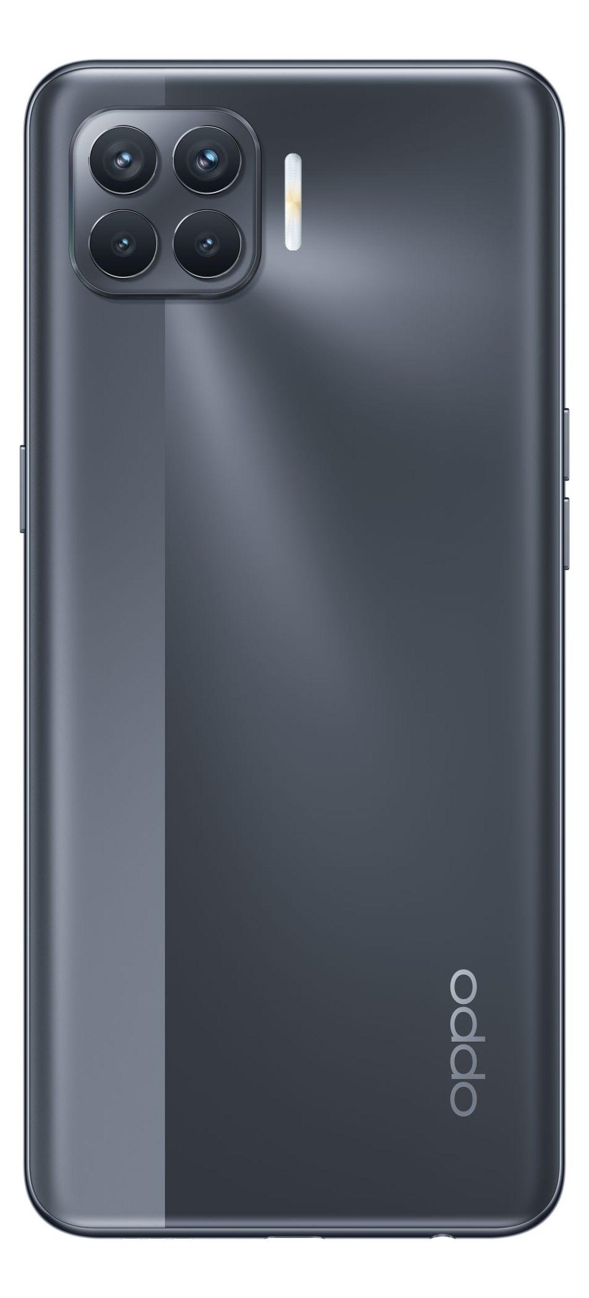 OPPO Reno4 Lite, de la spate, pe culoarea negru