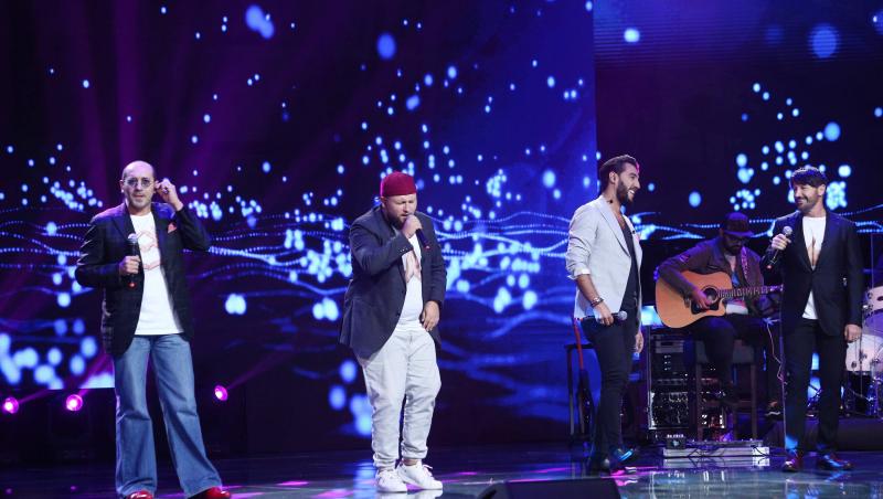 Gregorio Rega, Francesco Boccia, Salvatore Lampitelli Sabba și Aurelio Fierro Jr pe scena X Factor 2020