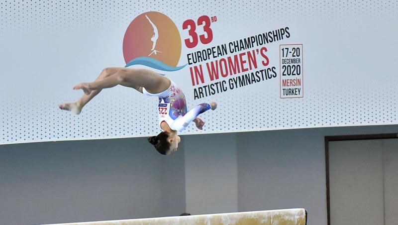 Andreea Preda a obținut bronzul la bârnă, la Europene