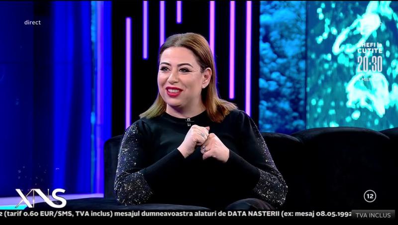 Oana Roman, participând la emisiunea Xtra Night Show, de la Antena 1