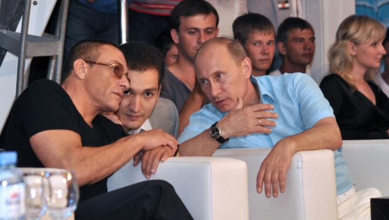 Jean Claude van Damme, alături de Vladimir Putin