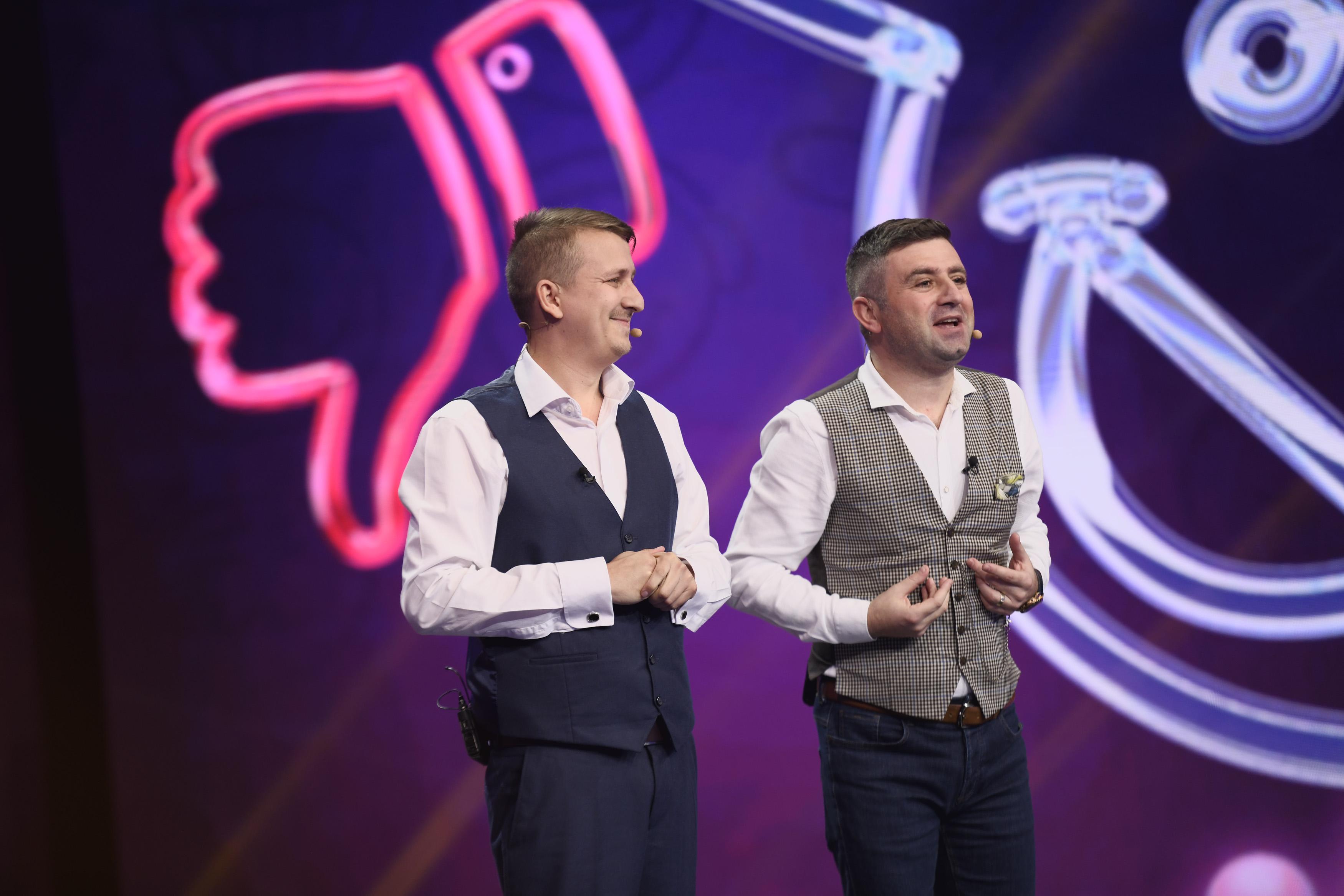 Hari Gromosteanu și Mihai Costea, îmbrăcați elegant în semifinala iUmor