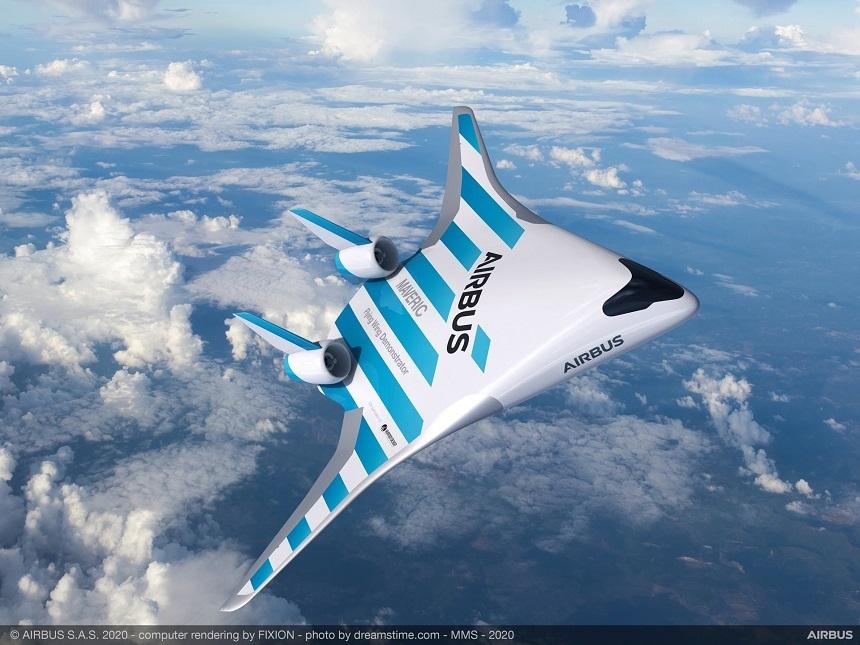 Airbus a prezentat un model de avion curbat în care corpul şi aripile sunt integrate într-un singur modul