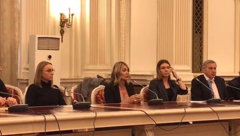 Nadia, Halep, Ilie Năstase şi Gabriela Szabo în Parlament