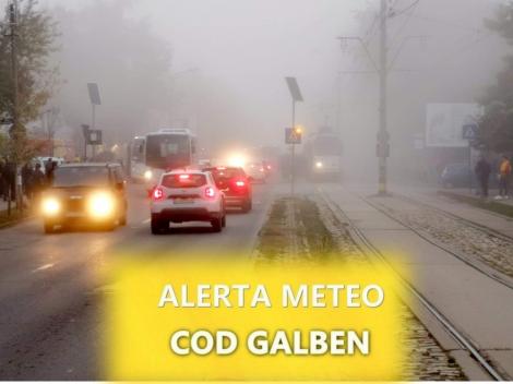 Cod galben, luni dimineață! Condiții meteo periculoase! Localitățile afectate, în următoarele ore